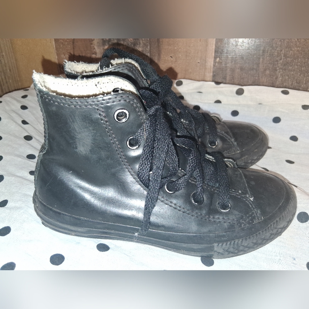 Converse Black Chuck All Star High Top Shoes Boys Size 12